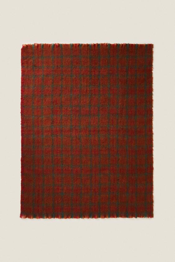 CARDED WOOL BLANKET Printed ZARA United States
