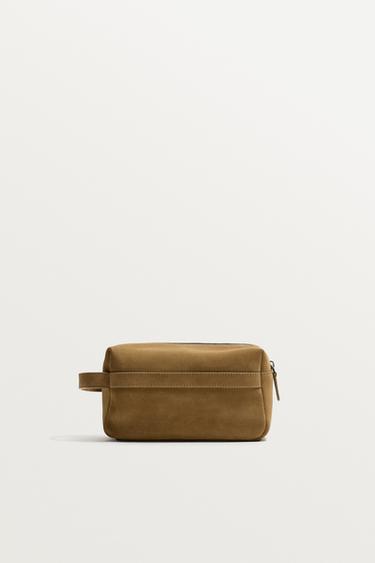 NECESER PIEL - Marrón Tabaco de Zara