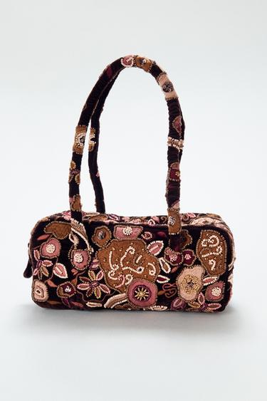 EMBROIDERED SHOULDER BAG - Multicoloured by Zara