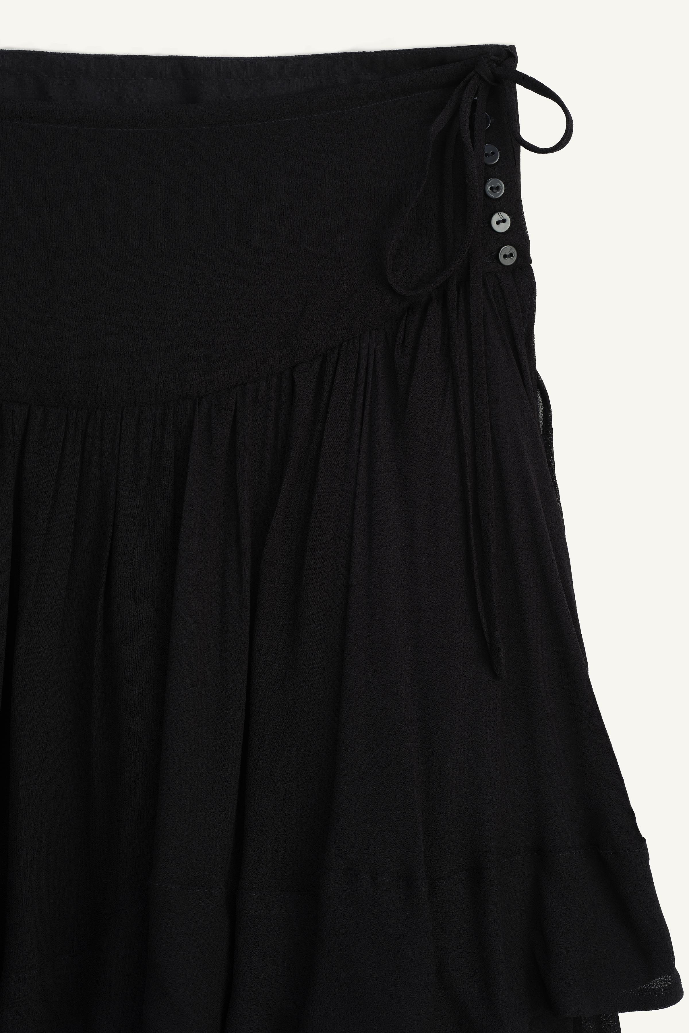 【ZARA】LIMITED EDITION フリルミディスカート 2595/854/800 ZARA】LIMITED EDITION フリルミディスカート 2595/854/800