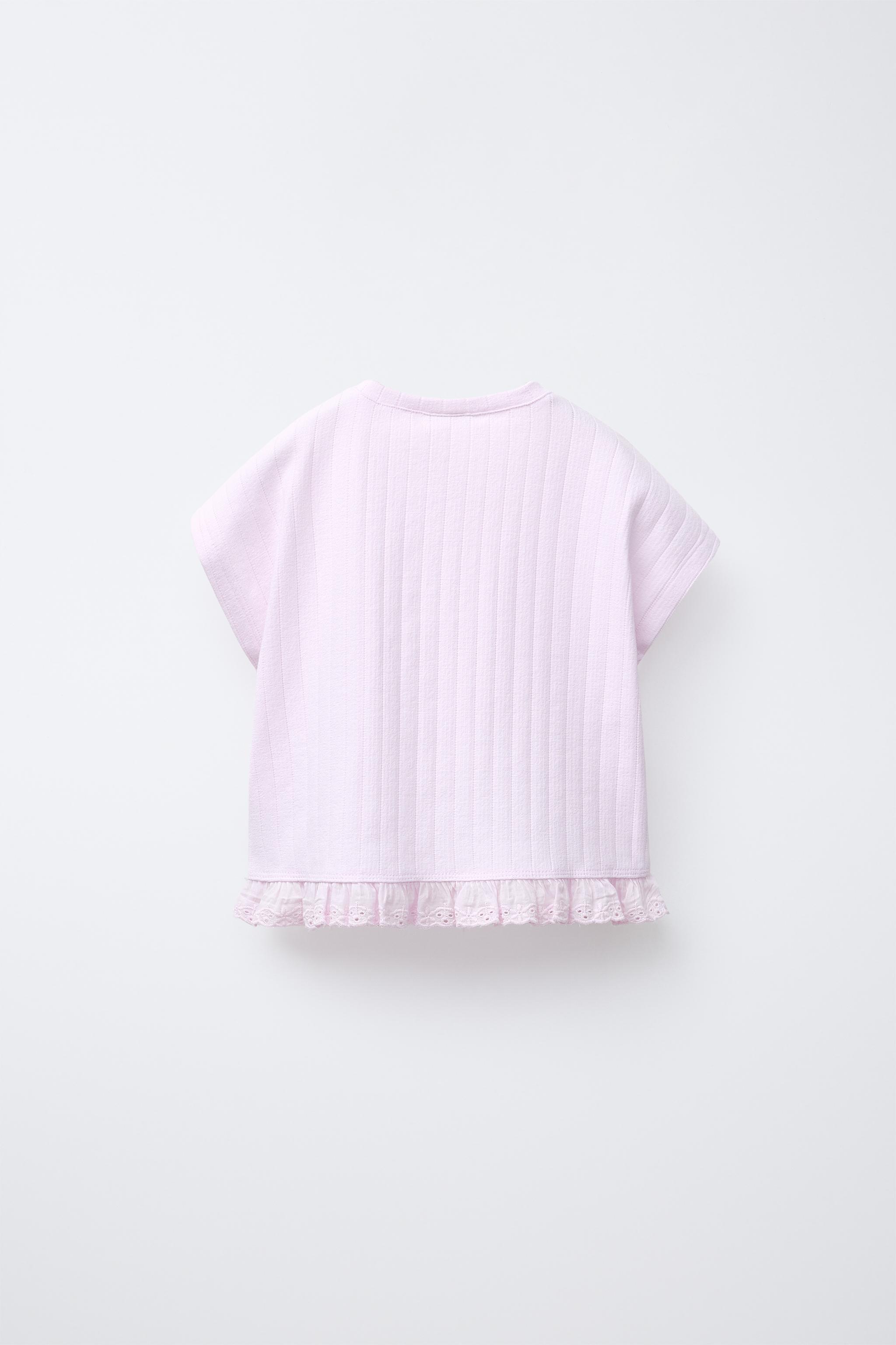 T-SHIRT JACQUARD BRODERIE SUISSE