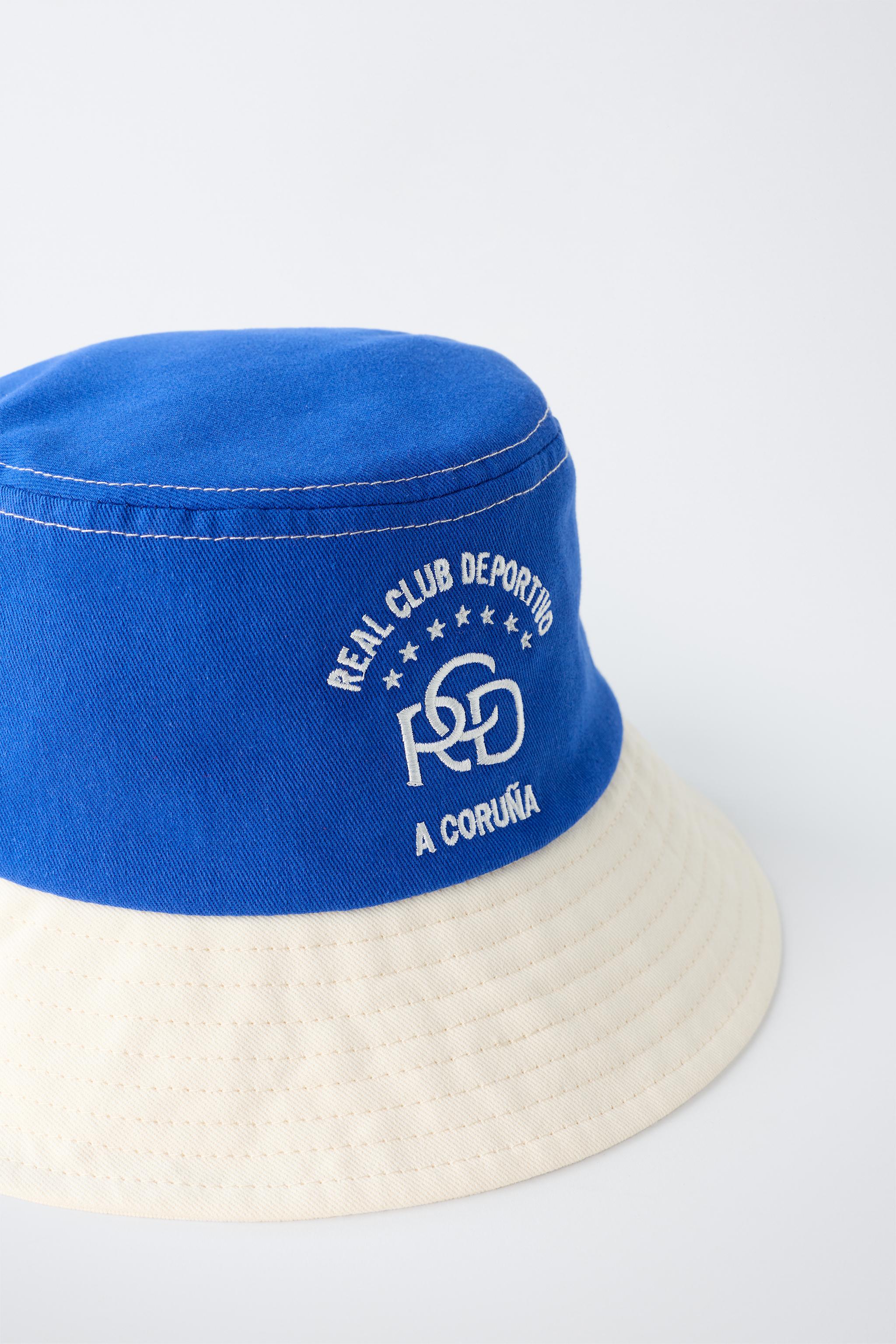 RC DEPORTIVO DE A CORUÑA EMBROIDERED BUCKET HAT — Blue (alternate view)