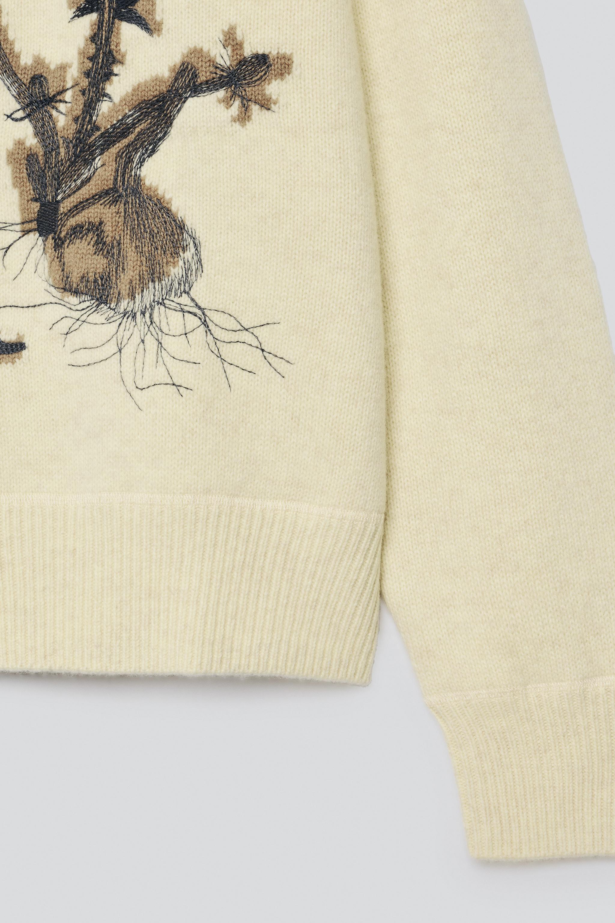 100% WOOL EMBROIDERED INTARSIA JUMPER - thumbnail 6