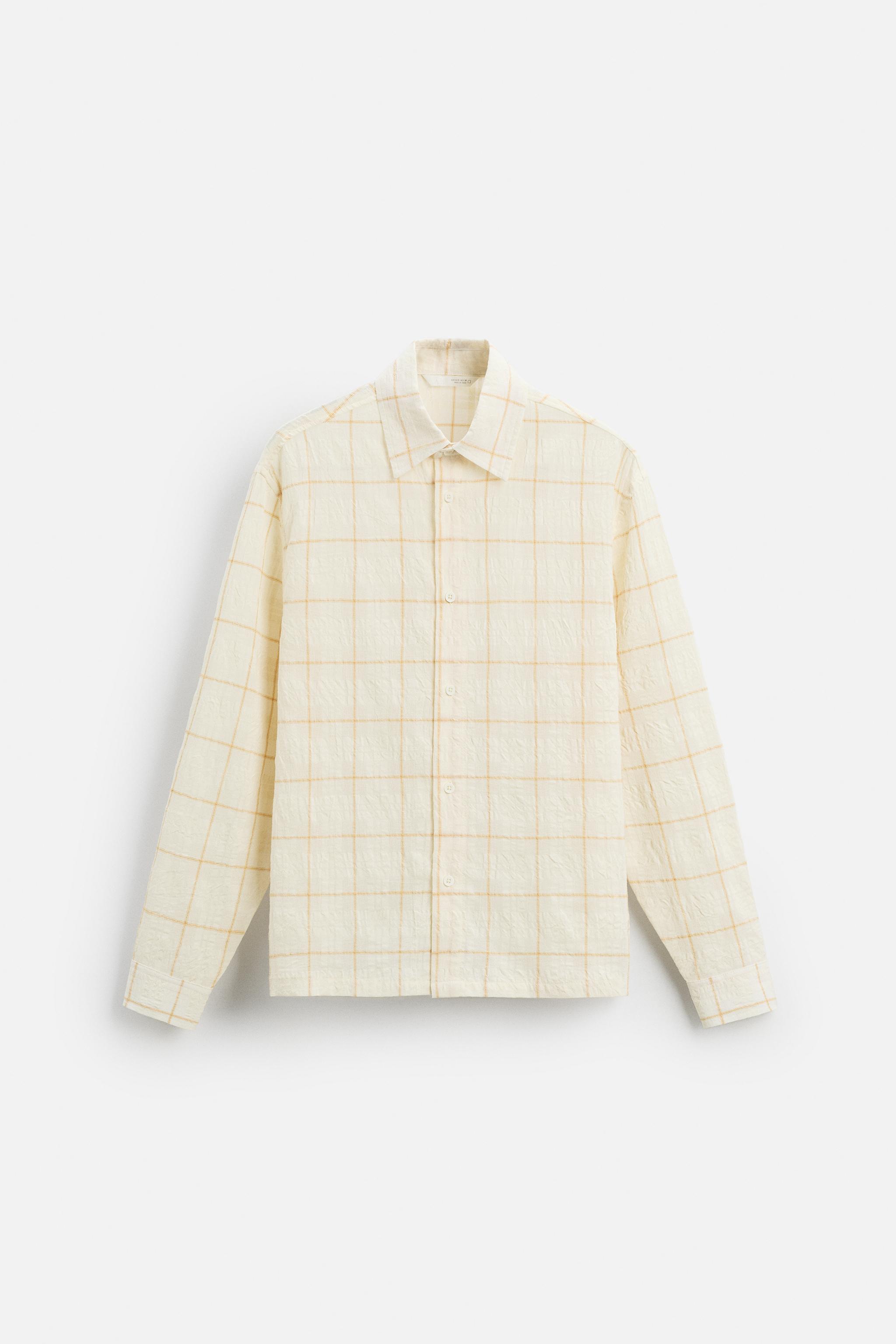 チェック シャツ - オフホワイト | ZARA Japan / 日本
