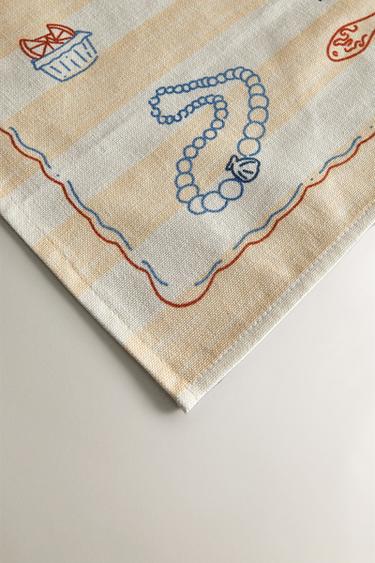 SERVIETTES DE TABLE BANDES IMPRIMÉ VAISSELLE - Écru de Zara - Image 2