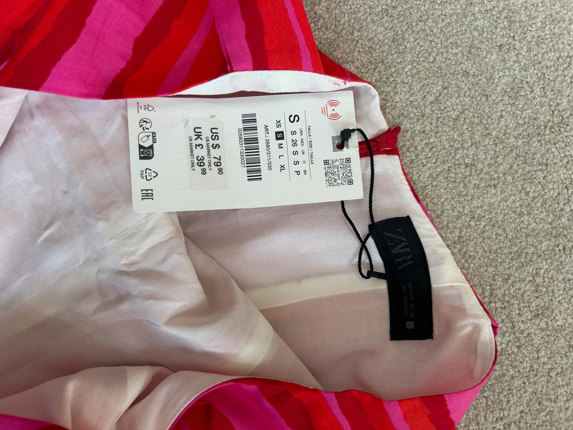 PINK  RED STRIPED SUN DRESS - Image 6