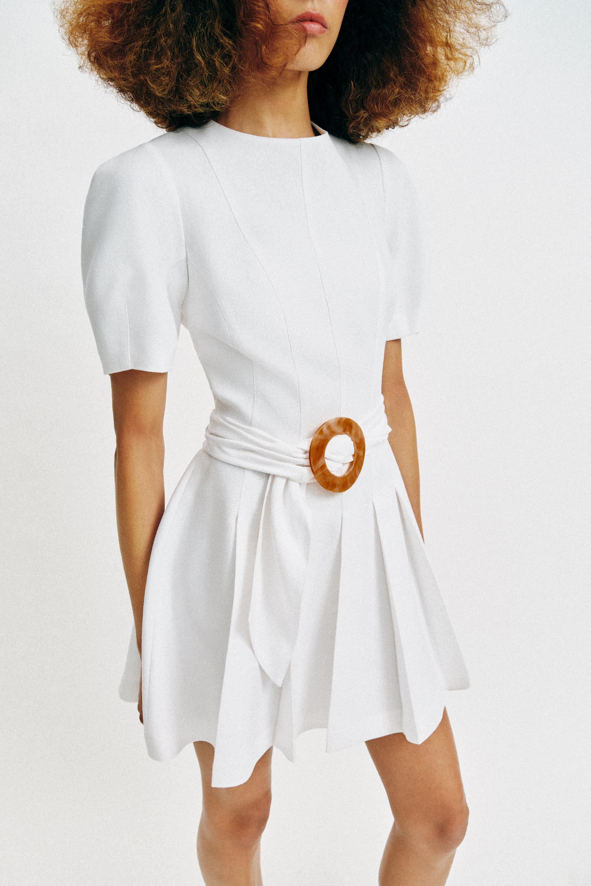 BELTED MINI DRESS