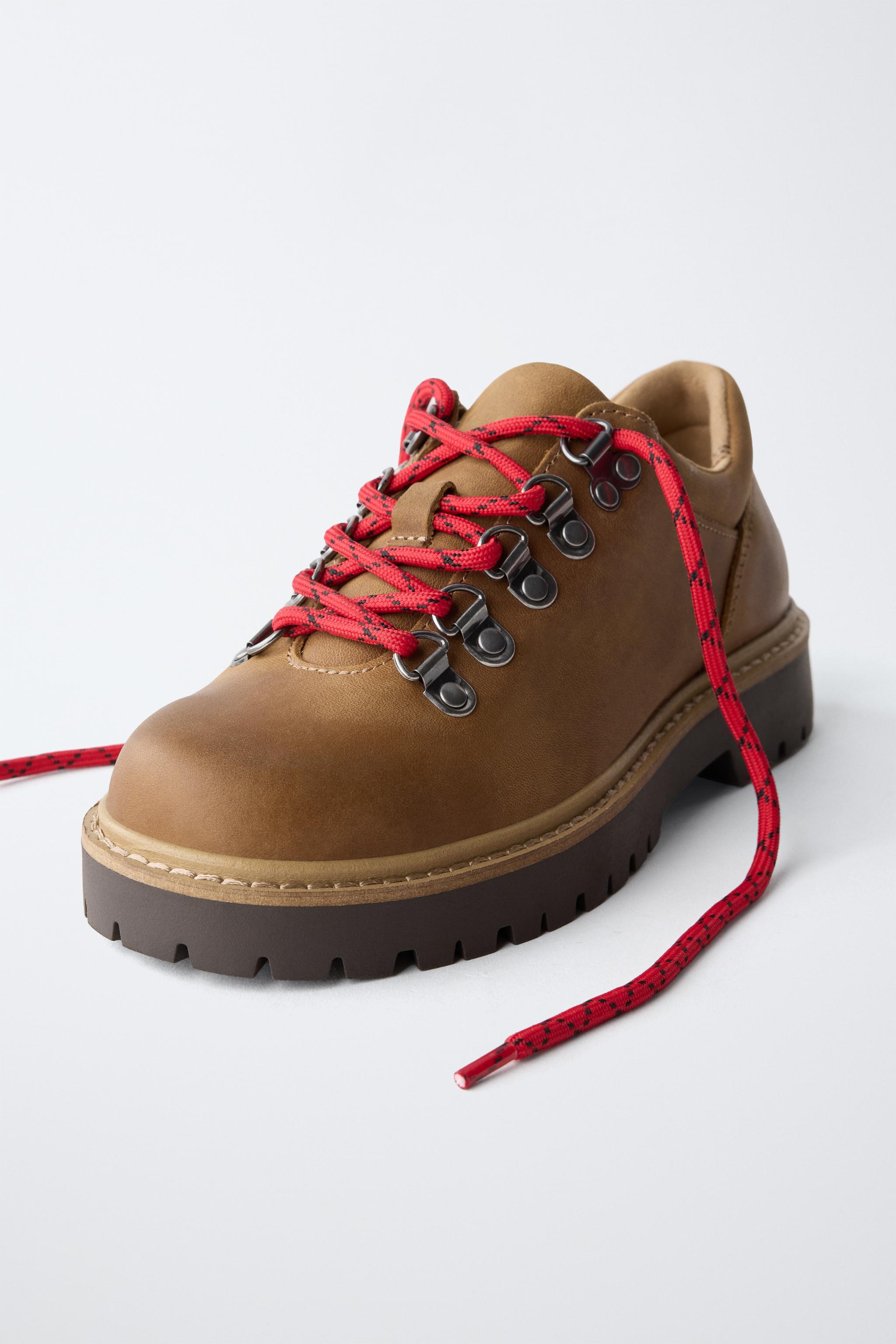 LEATHER LACE-UP BLUCHER SHOES
