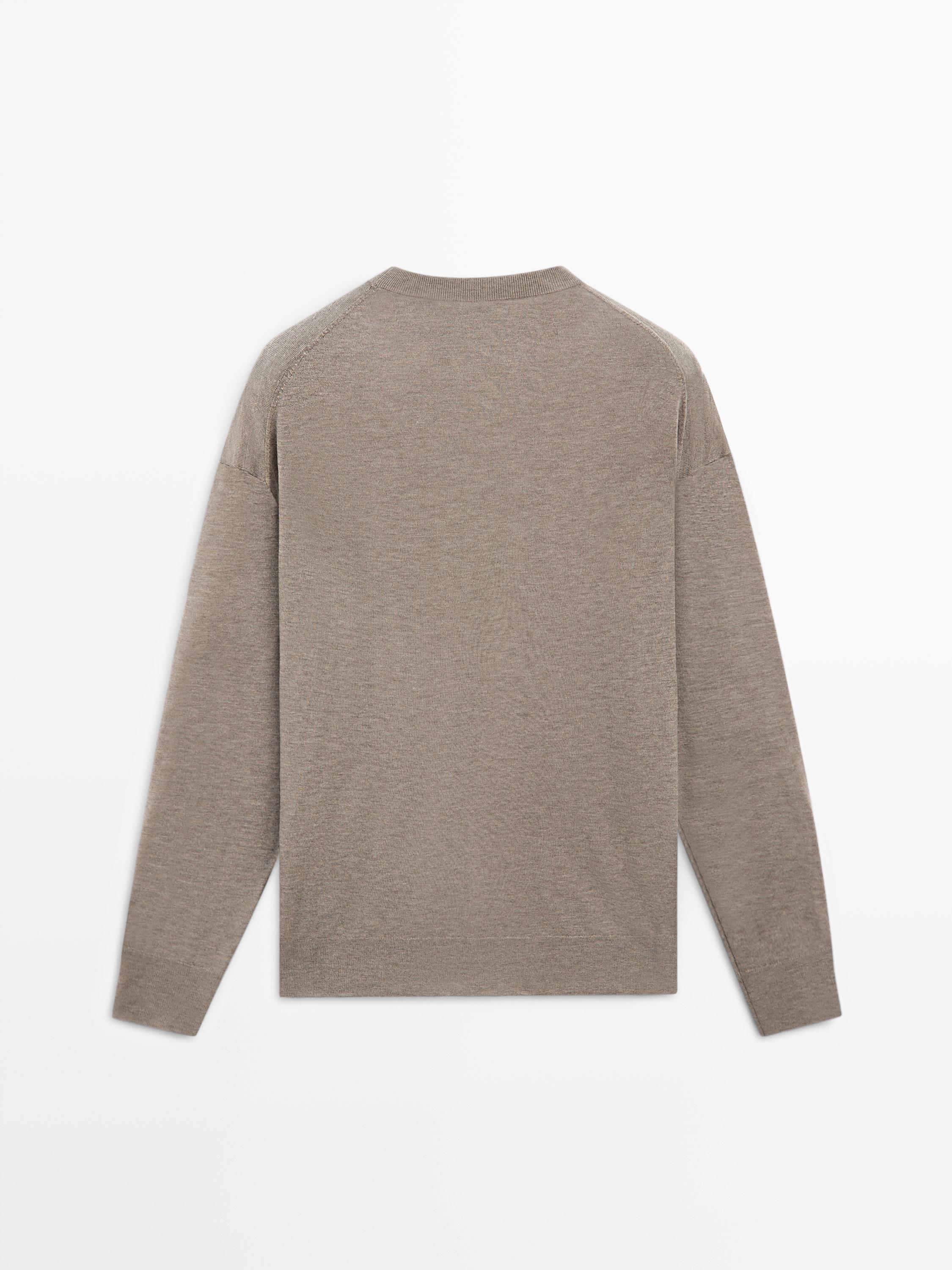 Pull oversize en maille de laine mélangée