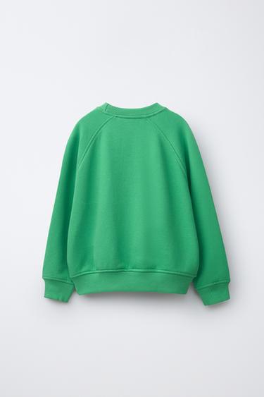 RAGLAN SLEEVE SWEATSHIRT - GREEN by Zara - Image 1