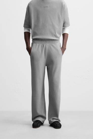 PANTALÓN JOGGER ESTRUCTURA - Gris azul de Zara