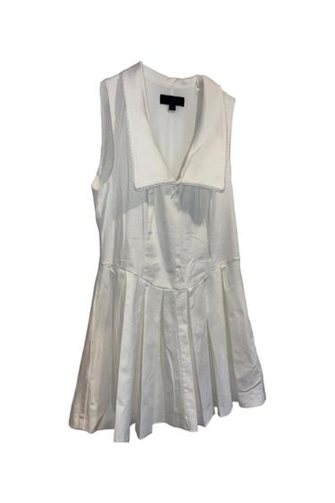 WHITE PLEATED DRESS