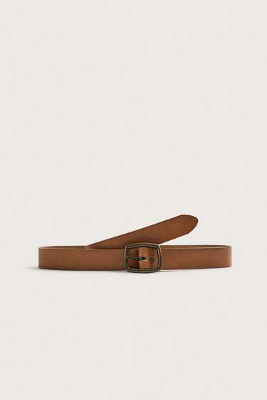 CINTURÓN PIEL - tostado de Zara