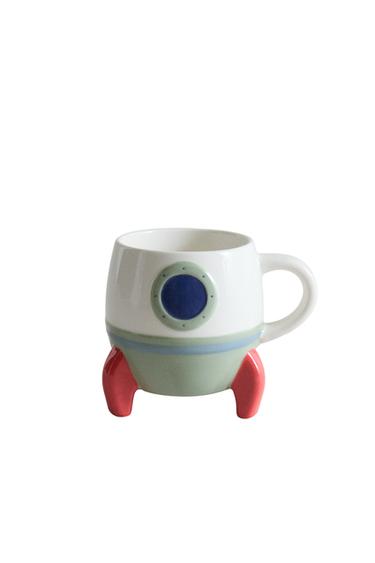CHILDREN'S STONEWARE SPACESHIP MUG - متعدد الألوان الخاص بـ Zara