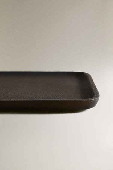 BLACK METAL TRAY - charcoal grey by Zara - Image 3