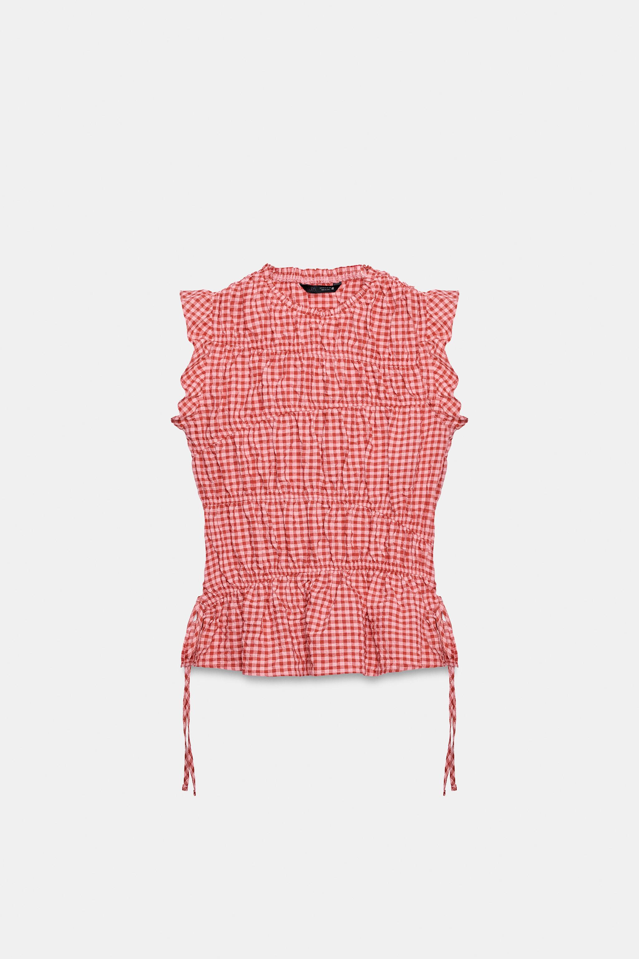 Zara Pötikareli Büzgülü Top görsel 7