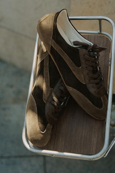 Zara 真皮休閒鞋 - 深棕色