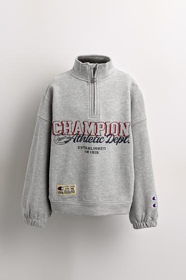SWEATSHIRT COM MENSAGEM CHAMPION ® X ZARA - Cinzento-vigoré da Zara