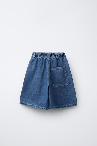 LOOSE-FITTING DENIM BERMUDA SHORTS - Mid-blue by Zara - Image 1