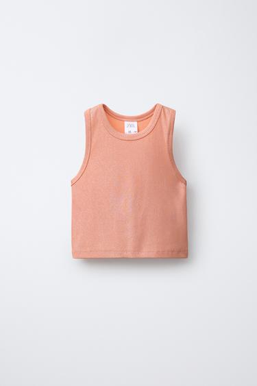 CAMISETA RIB BRILLOS - Coral de Zara