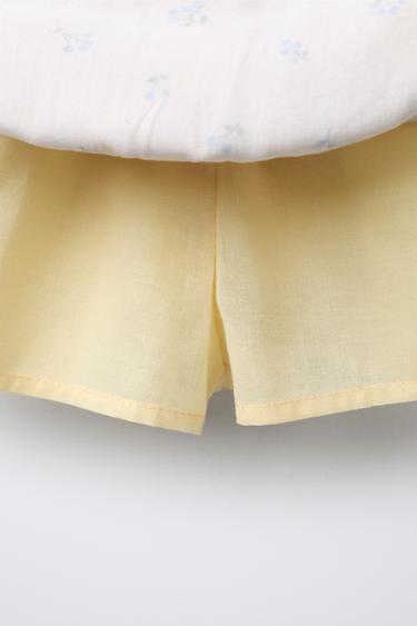 BLUEBERRY PRINT BERMUDA SKORT - Yellow by Zara - Image 3