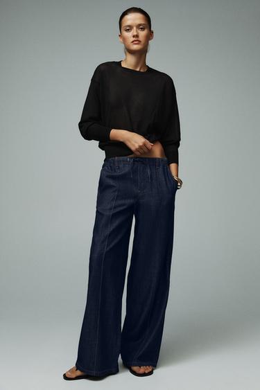 JEANS Z1975 JOGGER WIDE LEG TIRO ALTO - Azul de Zara