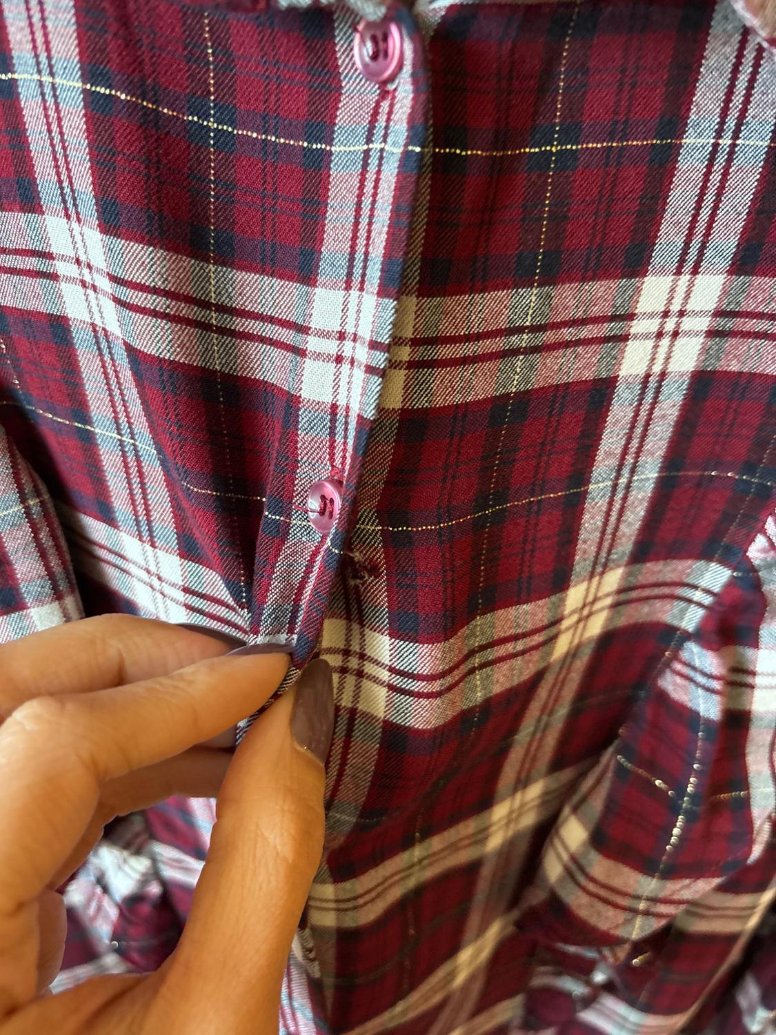CHECK SHIRT WITH METALLIC THREAD - Image 3