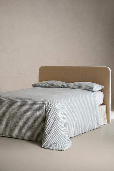 GINGHAM COTTON DUVET COVER - Blue by Zara - Image 1