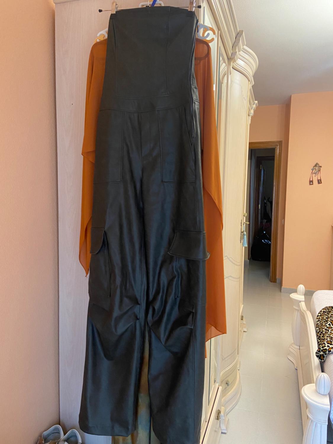 FAUX LEATHER JUMPSUIT