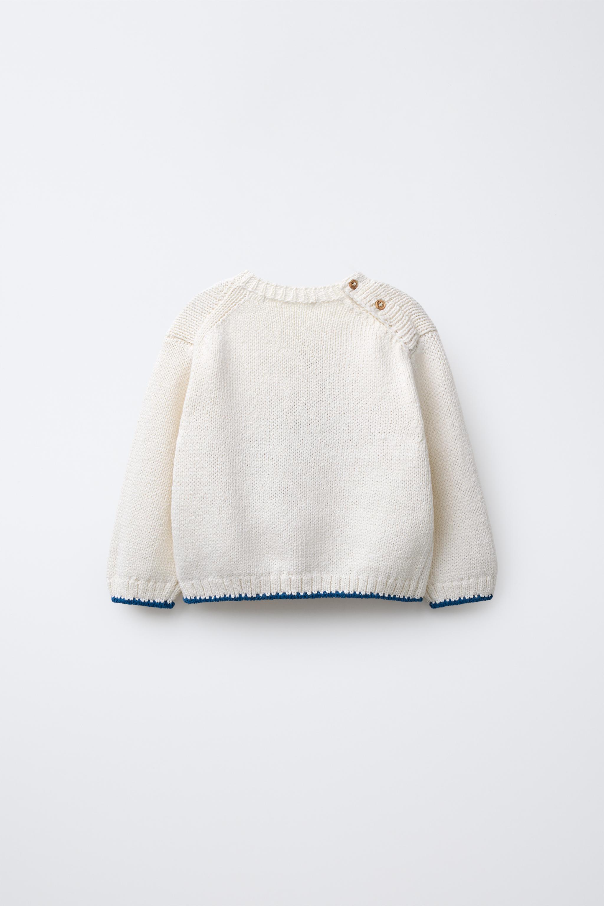 ゾウの刺繍入りニットセーター - エクリュ | ZARA Japan / 日本