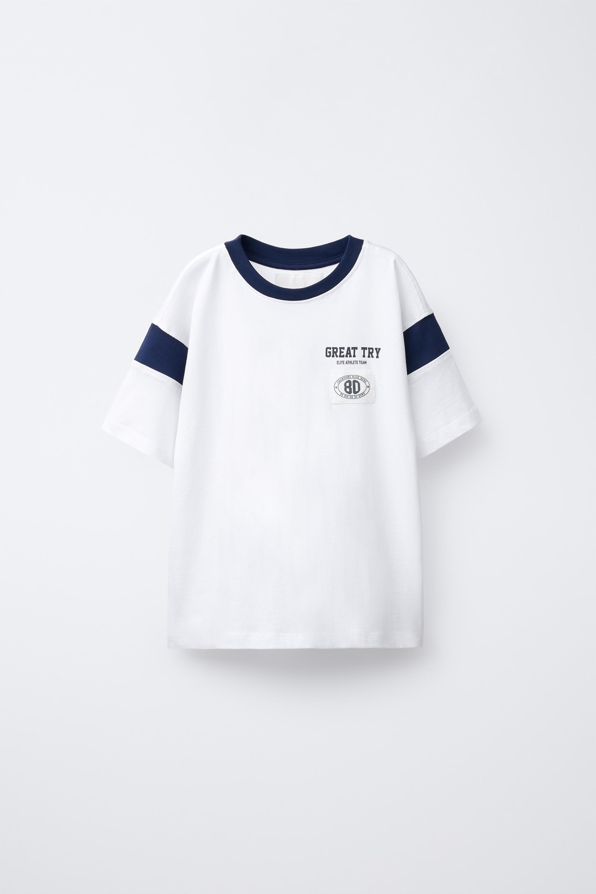ジョギングテキストTシャツ - ホワイト | ZARA Japan / 日本