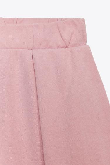 WASHED-EFFECT INTERLOCK TROUSERS - Dusty pink de Zara - Image 6