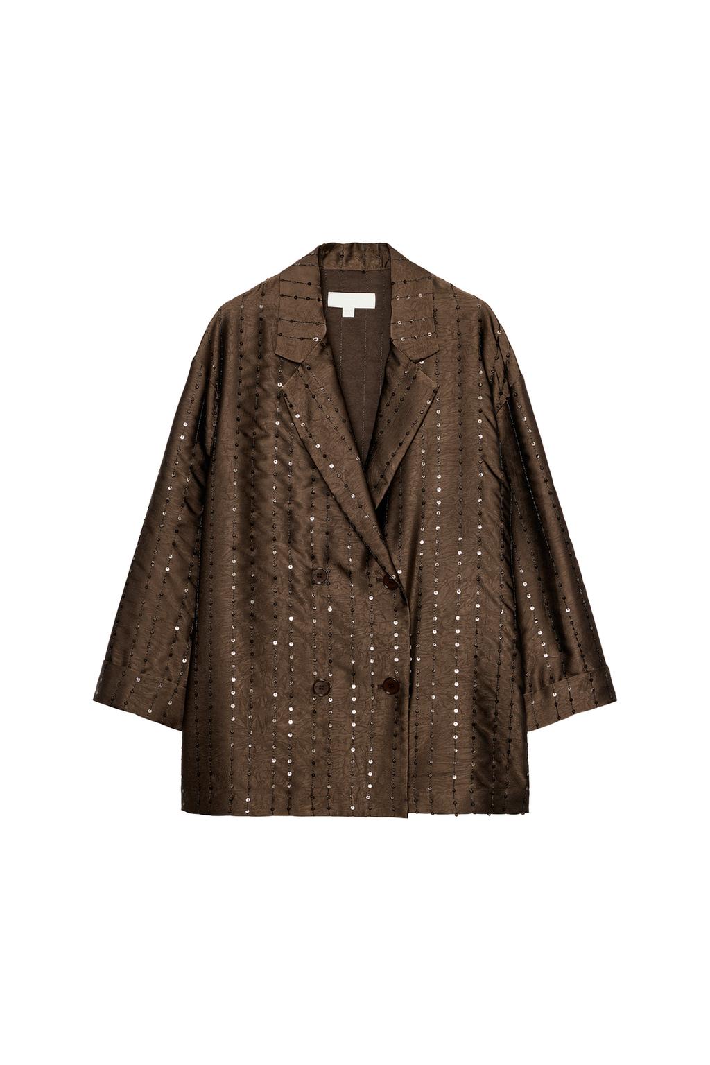 SEQUIN DOUBLE-BREASTED BLAZER - image 3