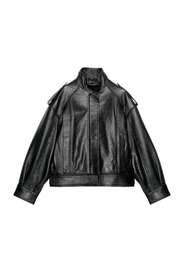 BLOUSON BOMBER 100% CUIR ZW COLLECTION ÉDITION LIMITÉE - Noir de Zara