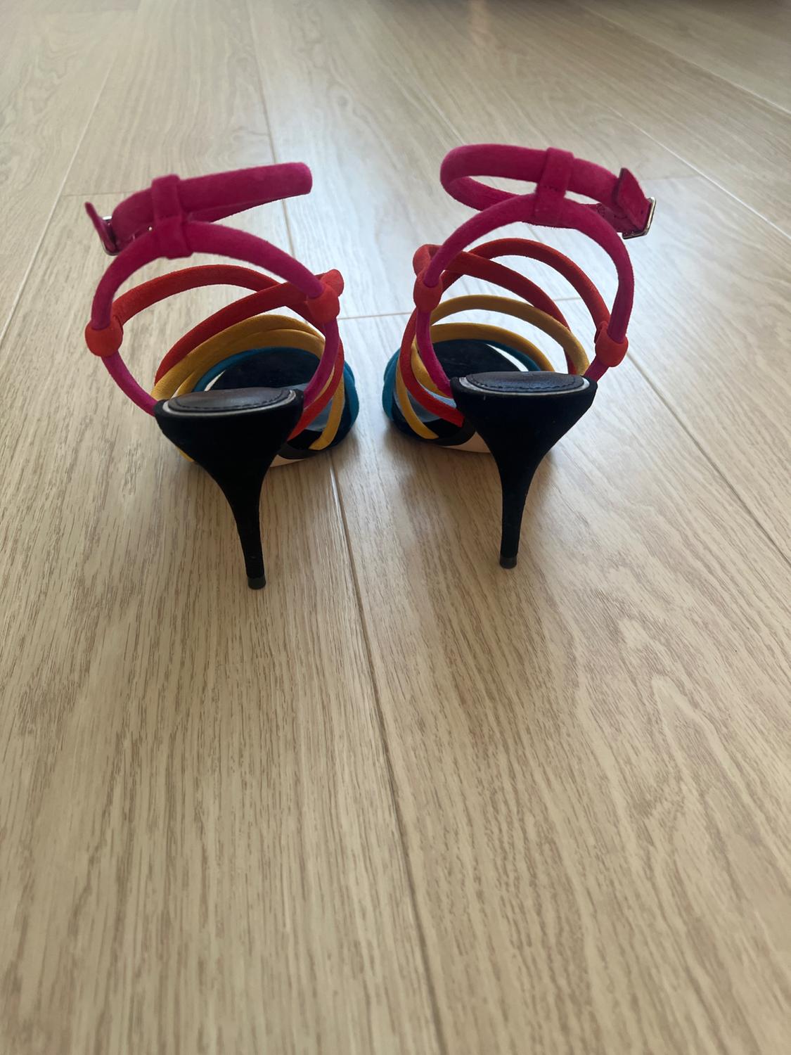 MULTICOLOURED LEATHER SANDALS - Image 2