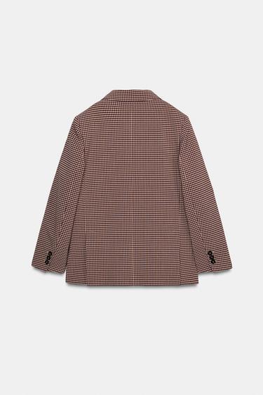 VESTE OVERSIZE À CARREAUX VICHY - Rose de Zara - Image 8
