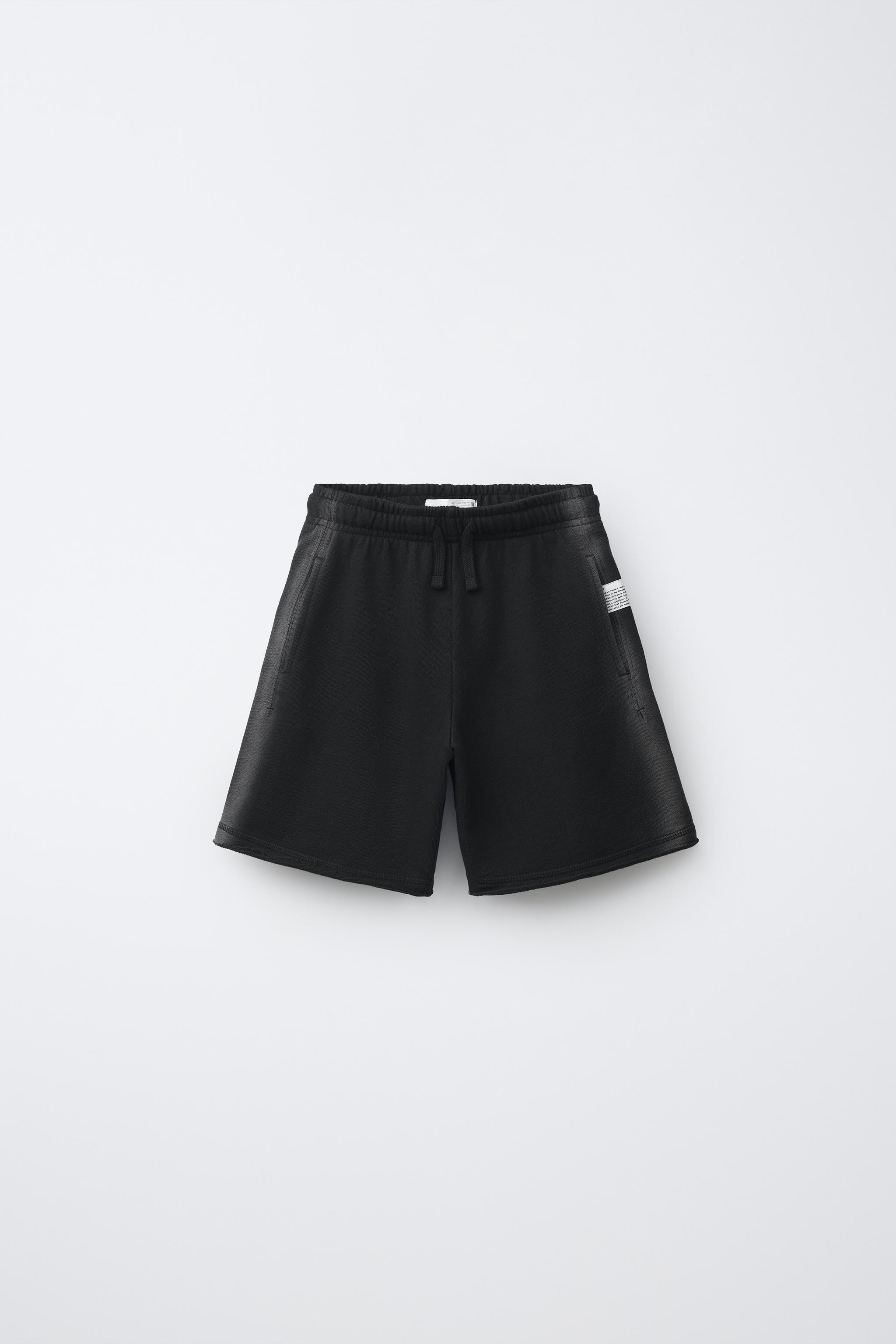 GARMENT DYED SHORTS — Black
