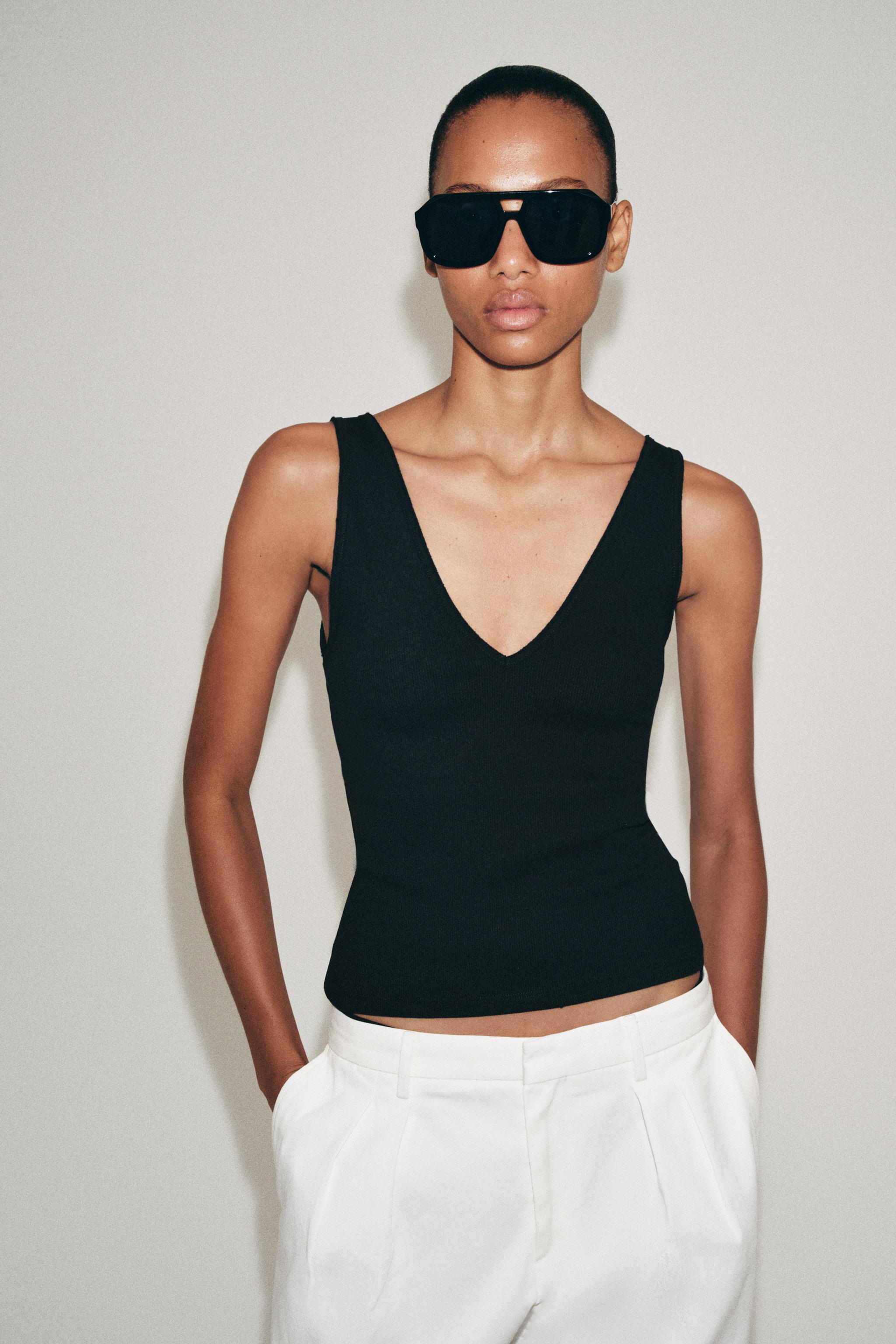 Zara V Yaka Fitilli Top görsel 2
