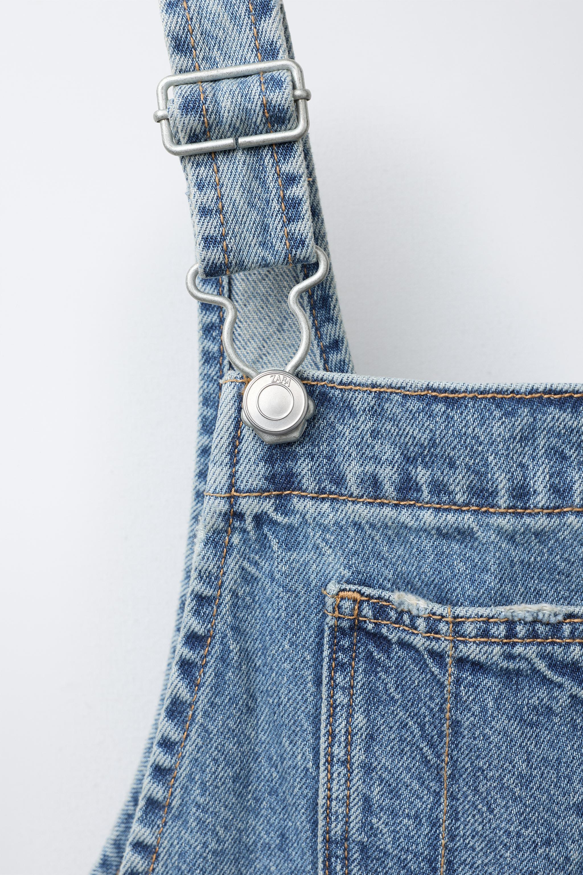 ワイドレッグデニムオーバーオール - ブルー | ZARA Japan / 日本