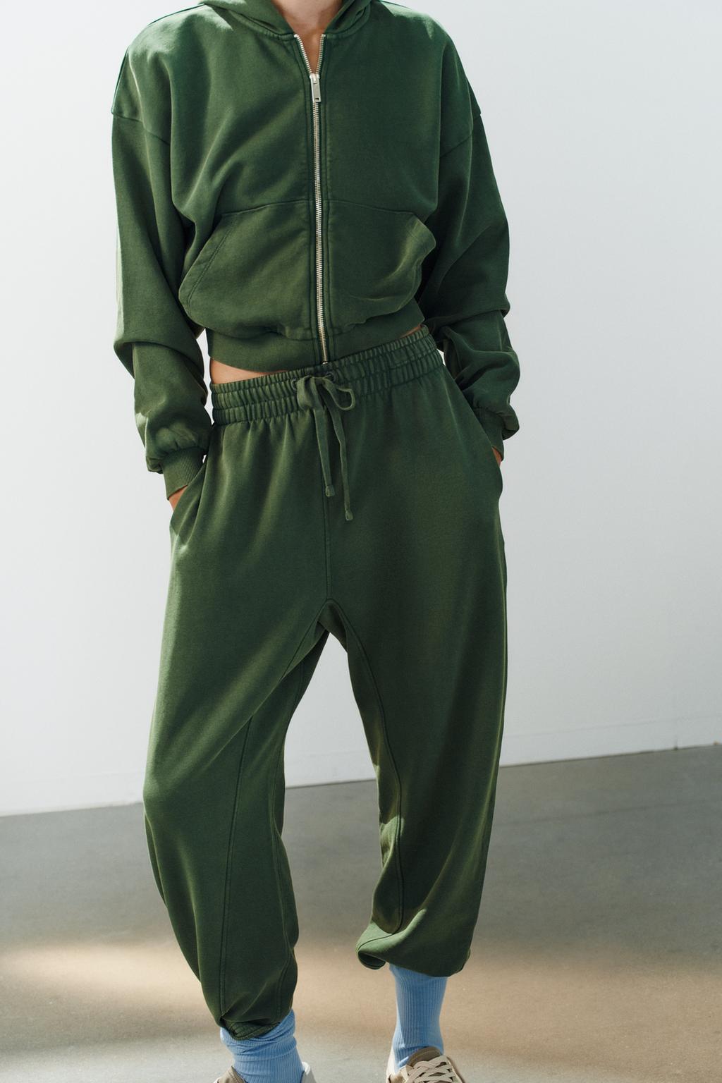 WASHED EFFECT TROUSERS