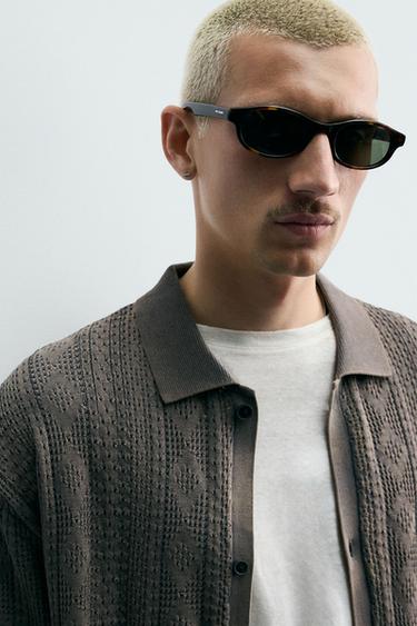 JACQUARD KNIT SHIRT - Greyish by Zara - Image 5