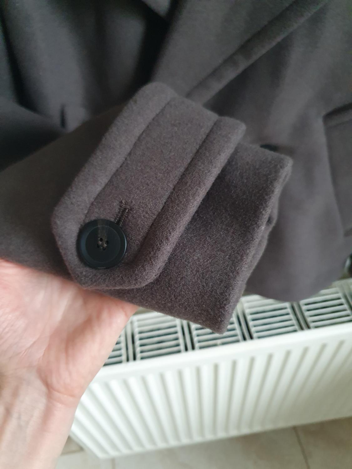 BROWN WOOL BLEND SHORT COAT JACKET ZARA SIZE S - Image 3