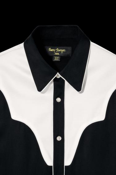 CONTRAST WESTERN SHIRT BOBBY GILLESPIE X ZARA - Black by Zara