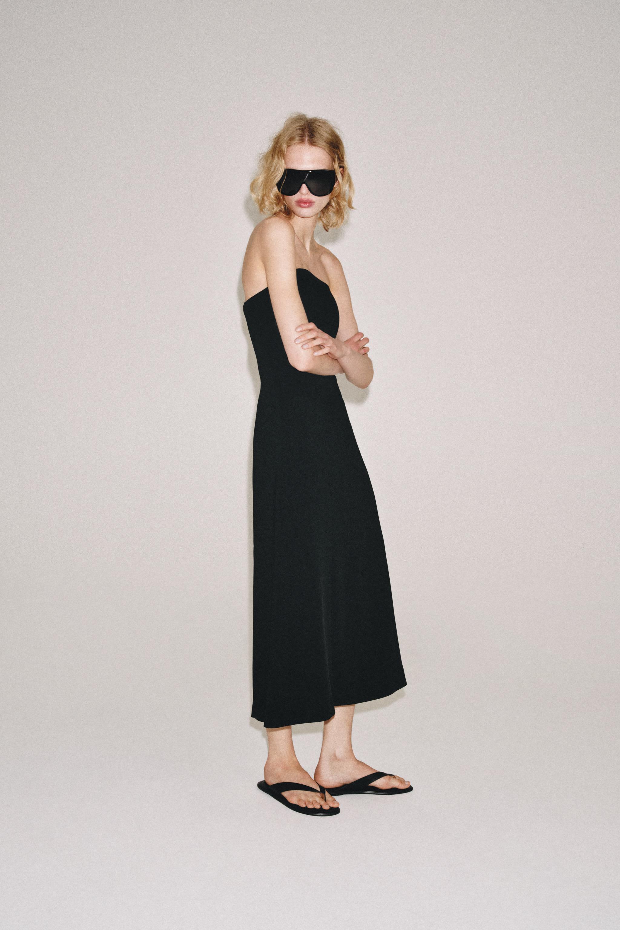 Женские платья Zara ZW COLLECTION STRAPLESS DRESS — фото 3