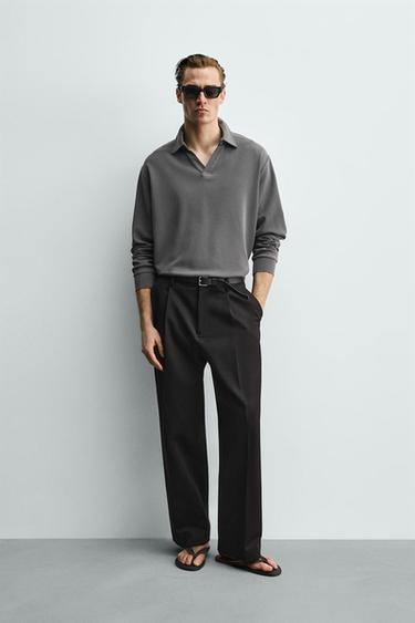 POLO RELAXED FIT SOFT - Gris medio de Zara - Imagen 0