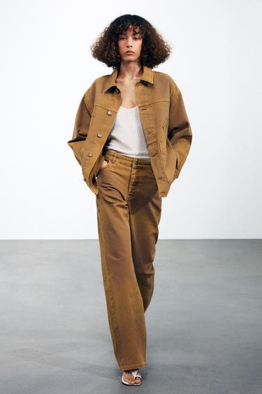 ZW COLLECTION POCKET JACKET - Dark camel by Zara - Image 0