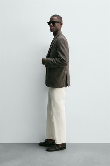 REGULAR FIT CHINO TROUSERS - Oyster-white by Zara - Image 3