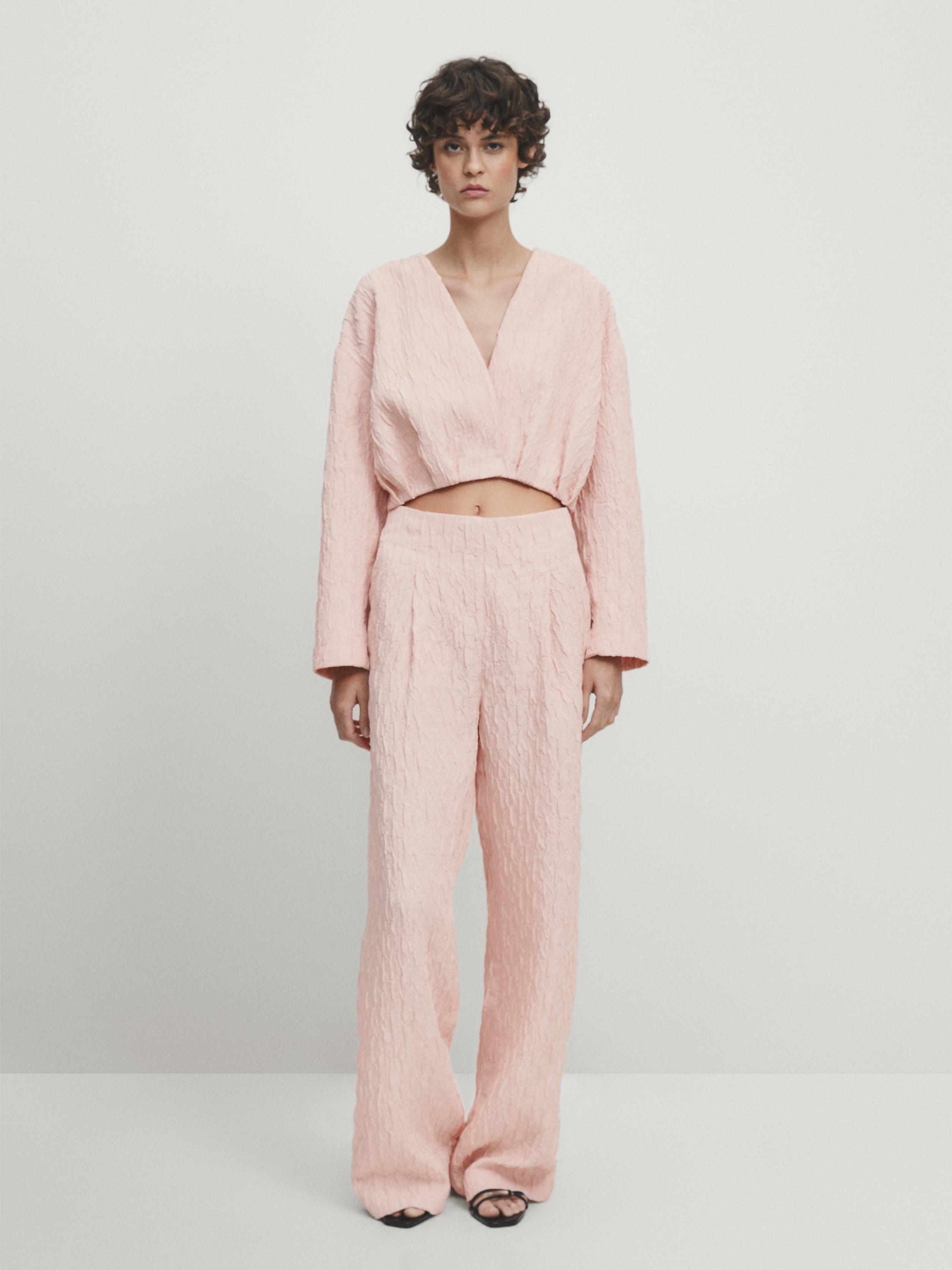 Textured bomber jacket - Studio - Pink | ZARA United States