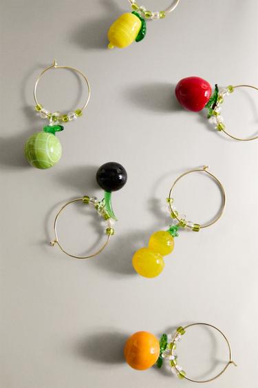 PACK OF GLASS FRUIT GLASS MARKERS (PACK OF 6) - Printed by Zara - Image 3
