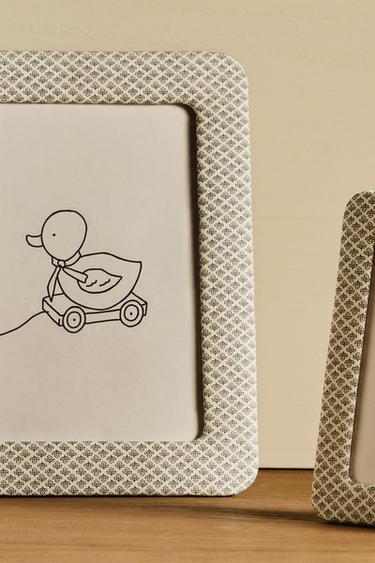 CHILDREN'S LINED PHOTO FRAME - Blue green by Zara